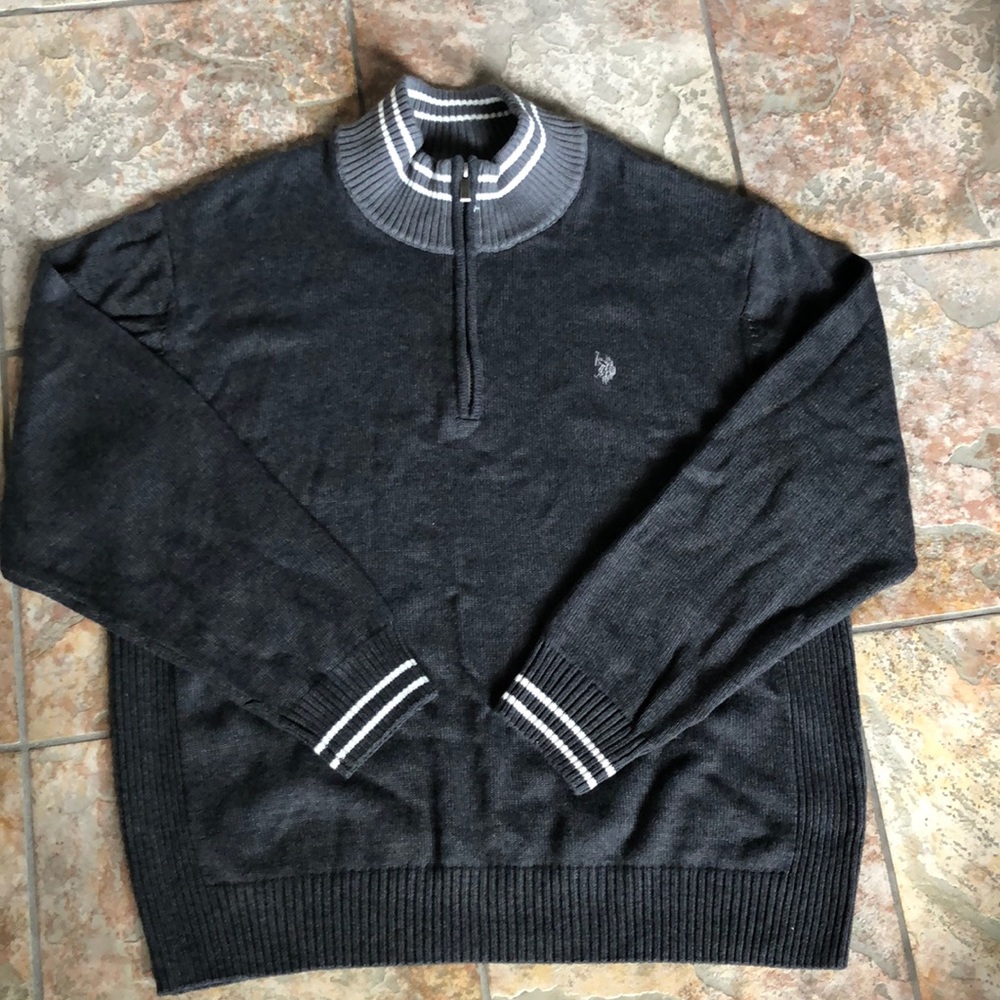 US POLO ASSN. plus size 2X gray sweater #H